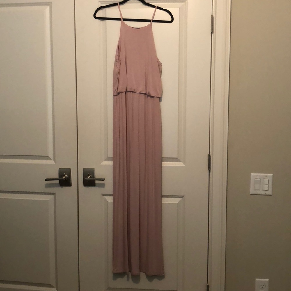 Blush floor length dress